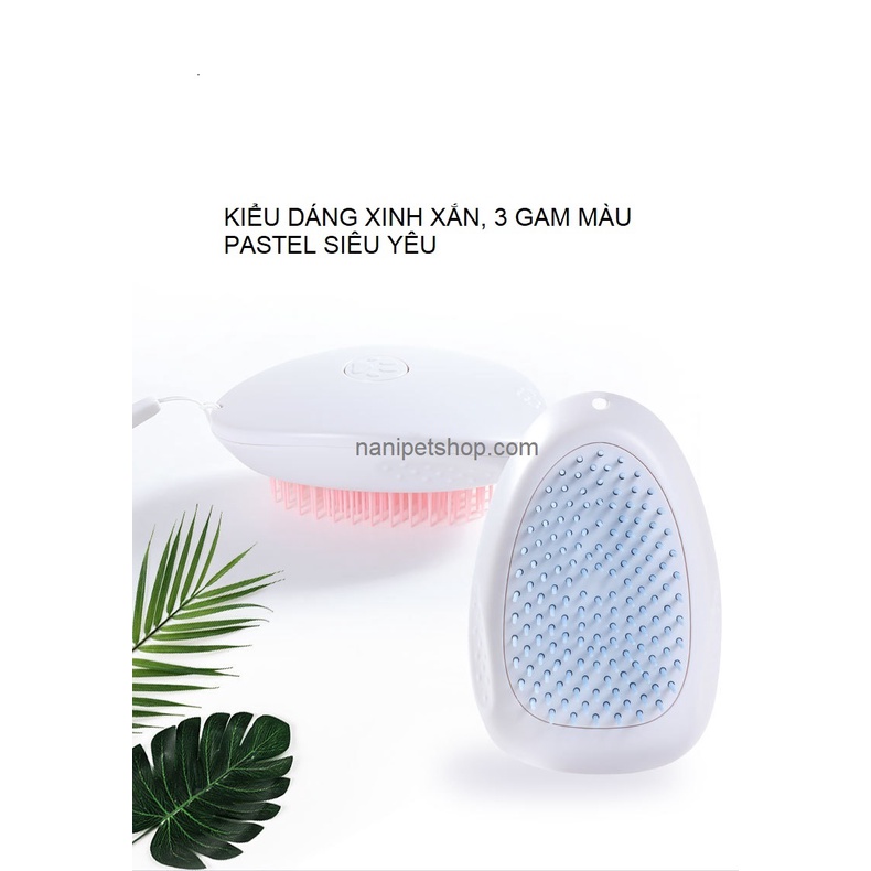 Siêu phẩm Lược chải lông chó mèo T9 Pakeway 3 màu siêu đẹp và Lược kim chải lông có nút bấm gỡ lông- Nà Ní Pet Shop