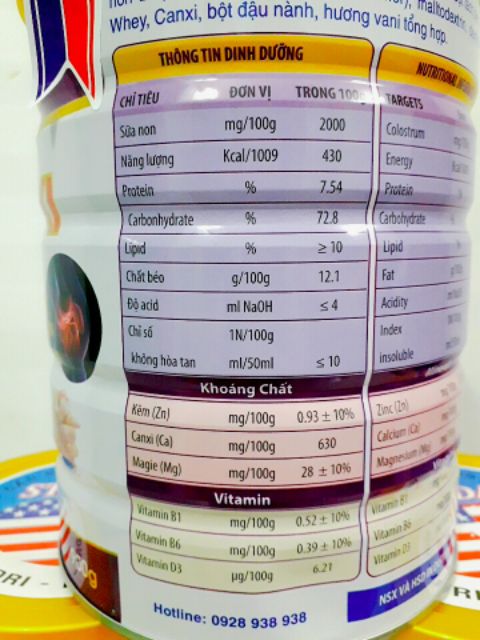 Sữa bột dinh dưỡng PISIGOLD HI-CANXI lon 900 gram