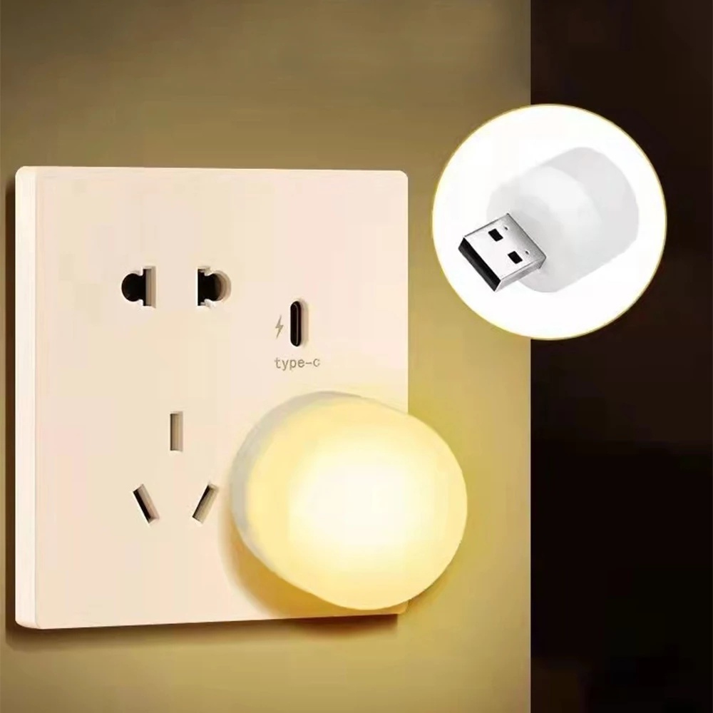 Đèn Ngủ LED Mini Mềm Mại Cổng USB Bảo Vệ Mắt Ngủ Cho Trẻ Em
