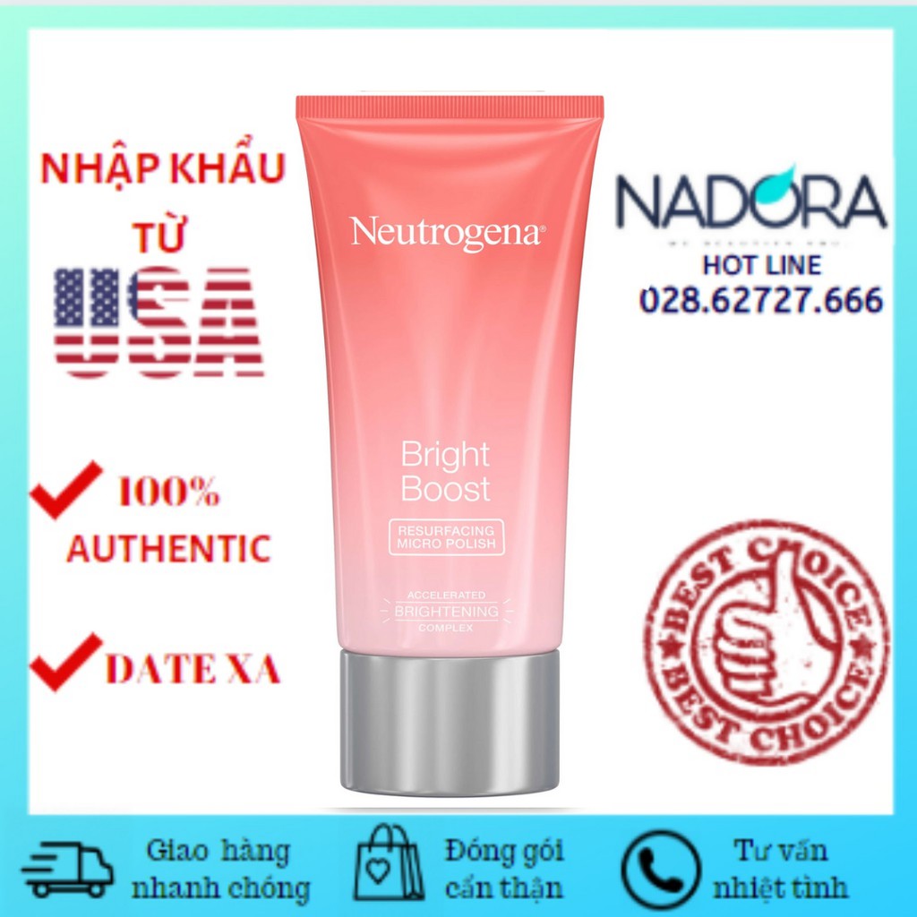 Kem tẩy tế bào chết Neutrogena Bright Boost with Glycolic and Mandelic AHAs