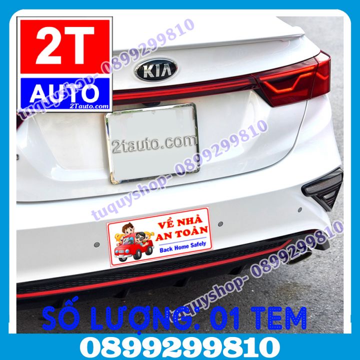 01 TEM DECAL DÁN VỀ NHÀ AN TOÀN, TRANG TRÍ Ô TÔ XE HƠI - venhaantoan