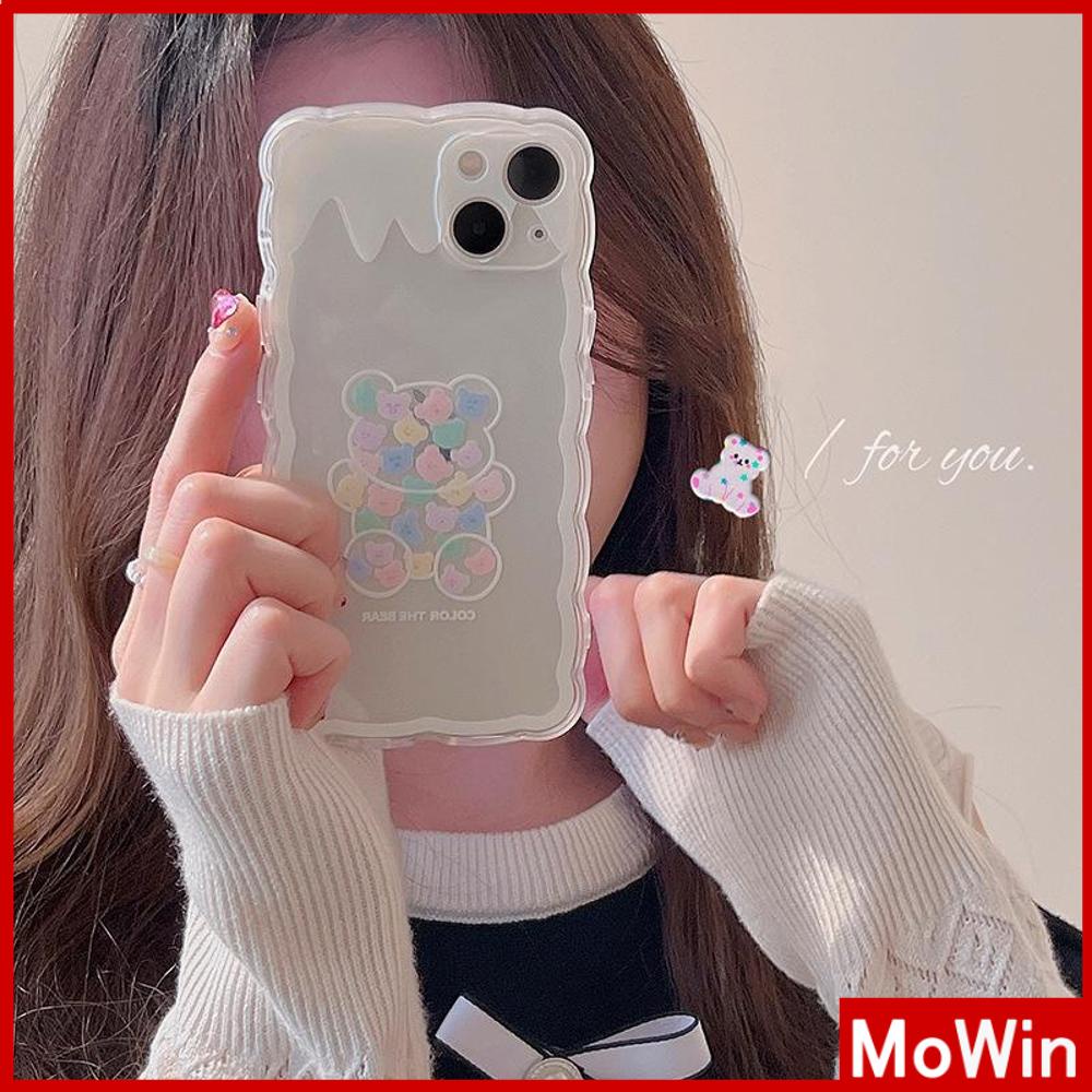 Ốp Điện Thoại Silicon Mềm Chống Trượt Chống Sốc In Hình Gấu Trắng Cho iPhone 13 Pro Max 12 Pro Max 11 7 Plus