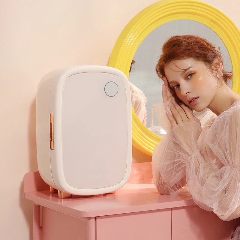 Mini Fridge Tủ lạnh pinktop, tủ lạnh bảo quản mỹ phẩm cao cấp MiMi