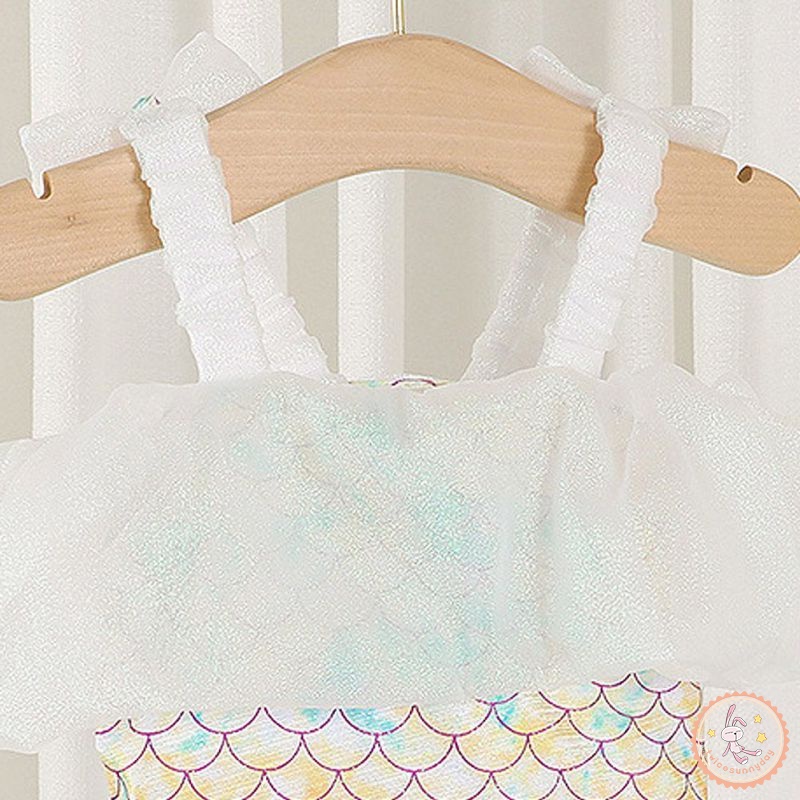 Bộ Đồ Bơi Một Mảnh Không Tay Phối Ren Dành Cho Bé Gái