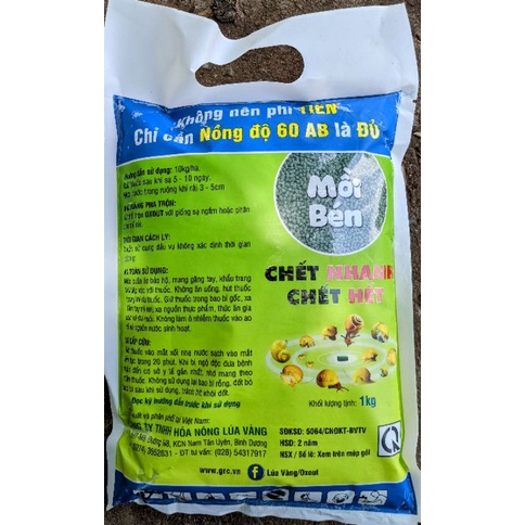 1kg Bả mồi diệt ốc, các loại ốc sên, sên trần ăn rễ lan