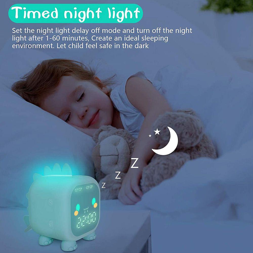 Đồng Hồ Báo Thức Tích Hợp Đèn Ngủ Sạc USB Tiện Dụng Cho Bé