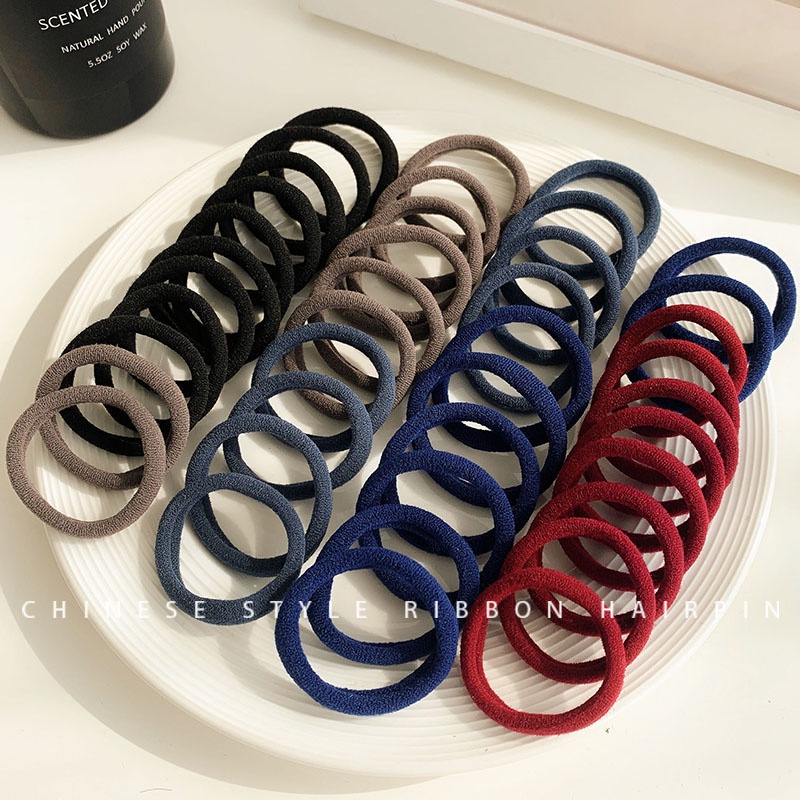 Dây Buộc Tóc Cao Su Co Giãn Tốt Thiết Kế Đơn Giản Thời Trang Mùa Hè Xinh Xắn Cho Nữ