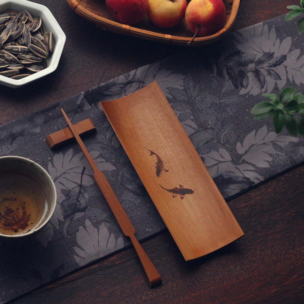 Bộ dụng cụ pha trà đạo, bộ cung nhãn tre Trúc Vân Lâu