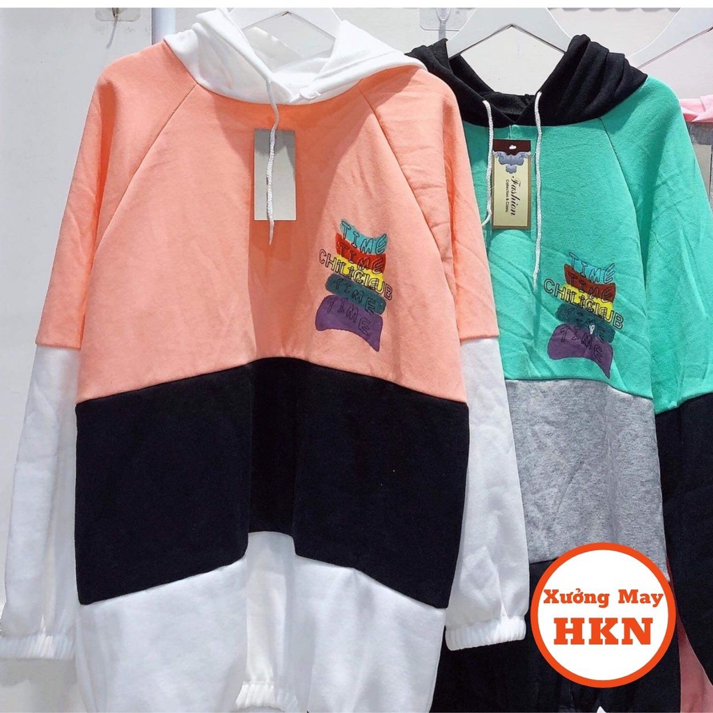 Áo Hoodie Nỉ Nữ Zaclang Đồng Hồ In Nổi Chất Cotton Mềm Mại Mã 632 Xưởng May HKN | BigBuy360 - bigbuy360.vn