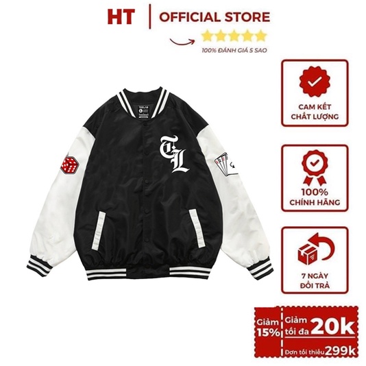 Áo khoác Bomber dù Unisex TEELAB nam nữ - Mẫu HOT 2022 Lên Form mặc siêu đẹp - A01