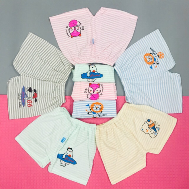 Set 5 quần cộc cho bé sơ sinh chất cotton