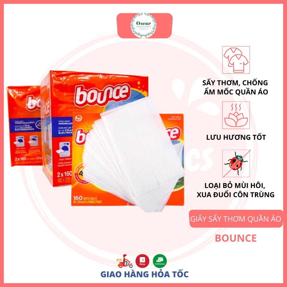 [ Tách lẻ ] Giấy thơm quần áo Bounce Mỹ