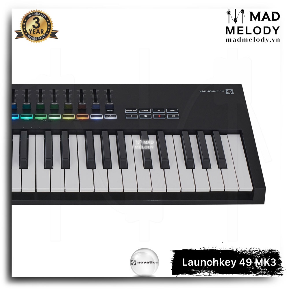 Novation Launchkey 49 MK3 USB MIDI Controller (đàn soạn nhạc 49 phím Launchkey thế hệ 3, NEW chính hãng)