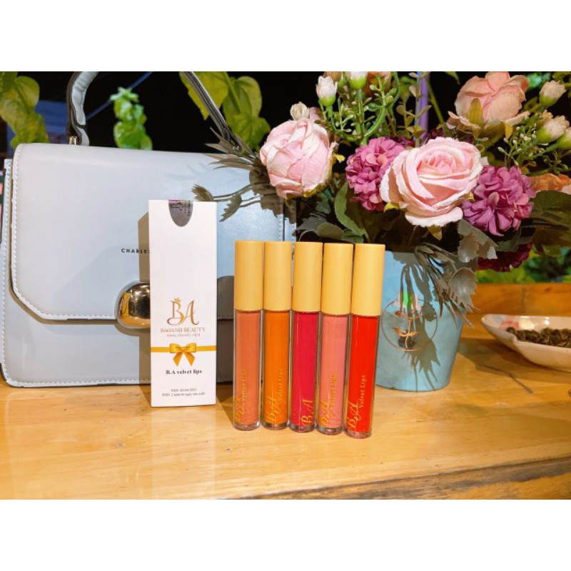 Son B.A Beauty Chính Hãng màu đỏ hồng( tặng hủ dưỡng môi thảo mộc Colagen) | BigBuy360 - bigbuy360.vn