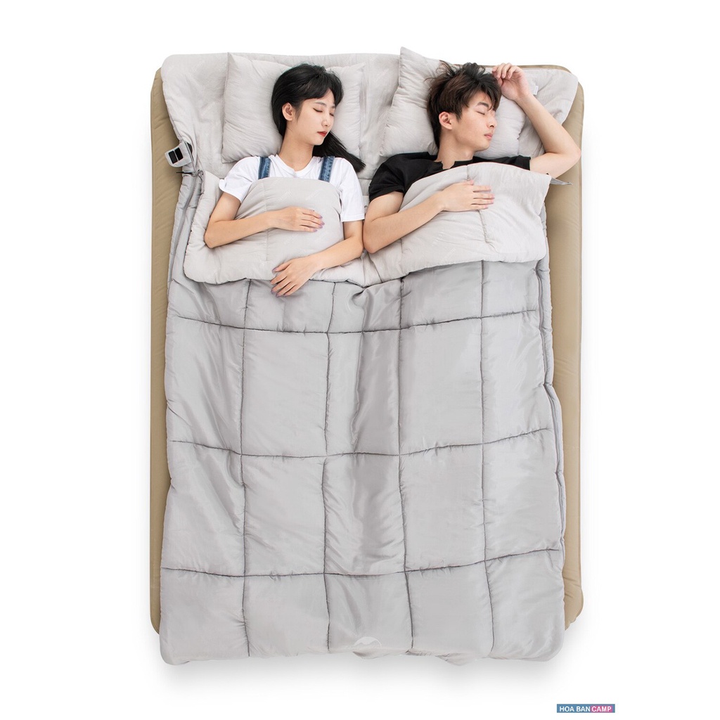 Túi Ngủ Đôi Cotton Kèm Gối NatureHike NH21MSD05 | 5-15°C