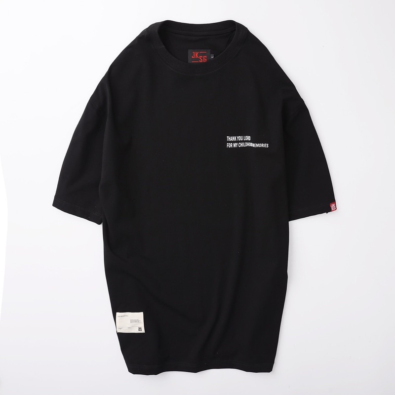 [JKSG] Áo Thun Cotton Cao Cấp Ngắn Tay Unisex, Chất Đẹp Co Giãn Tốt, Dày Dặn, In Hình ý nghĩa Back To Childhood
