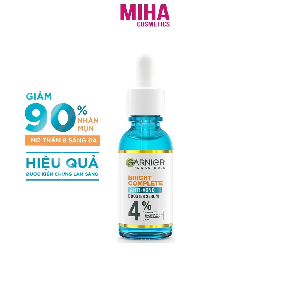 Tinh Chất Giảm Mụn Mờ Thâm Garnier Bright Complete Anti Acnes Booster Serum 30ml