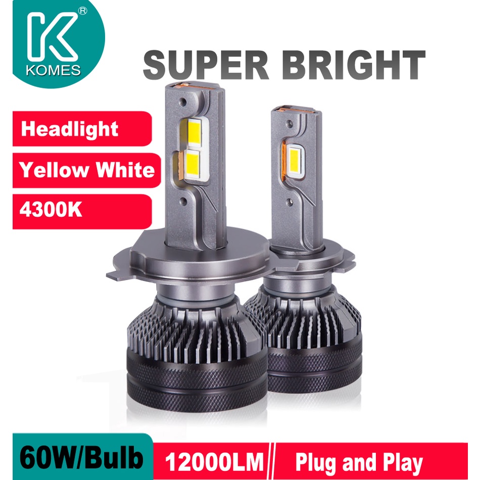 Set 2 Đèn Pha 4300K 6000K 120W / 25000LM H4 H7 H1 H11 HB3 9005 HB4 9006 Chuyên Dụng Cho Xe Hơi