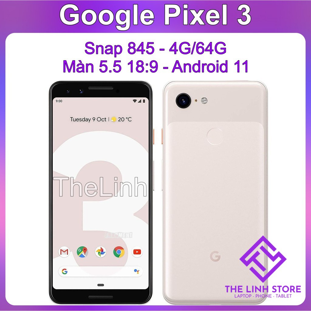 Điện thoại Google Pixel 3 màn OLED 5.5 inch - Snap 845