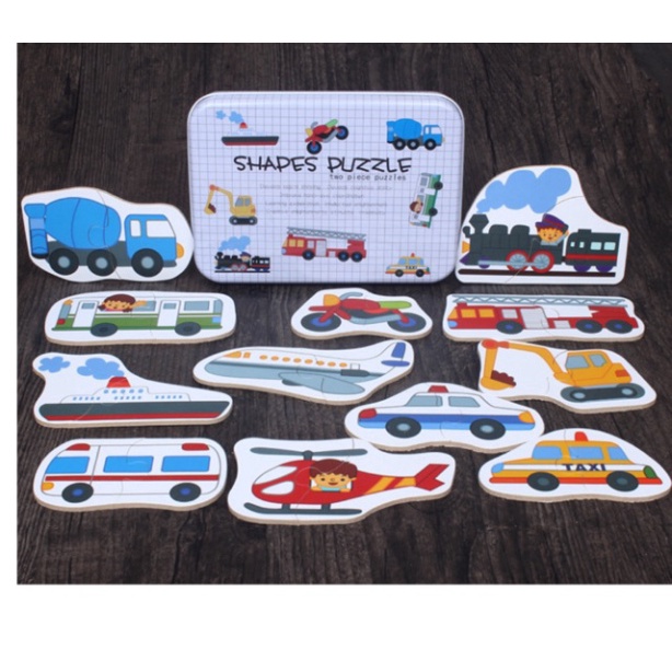 ĐỒ CHƠI GHÉP HÌNH 2 MẢNH HỘP SẮT