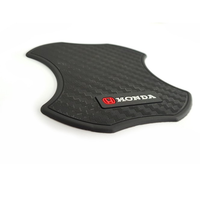 Set 4 miếng dán tay nắm cửa bằng cao su carbon thích hợp cho Toyota Honda