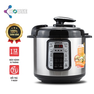 Nồi áp suất điện đa năng goldsun CD4701 6 Lít màu đen Bảng điều khiển tùy chỉnh tiện lợi Bảo hành 12 tháng
