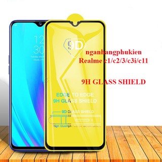 Kính cường lực Oppo realme C1 / C2 / C3 / c3i / c11 / realme 3 / realme 3 pro full màn hình 9D, chống xước chống vỡ
