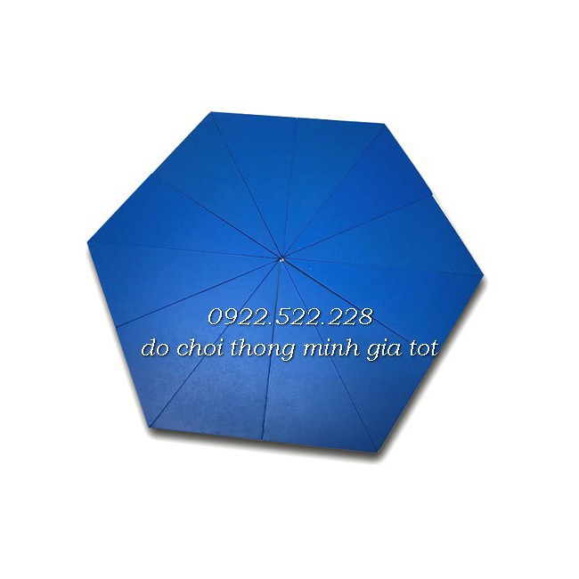 Hộp đựng các hình tam giác vuông màu xanh - Box of Blue Triangles Giáo cụ Montessori