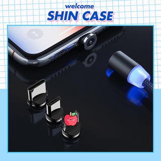 Cáp sạc nam châm tự hút 3 đầu nối , type c, micro usb - shin case