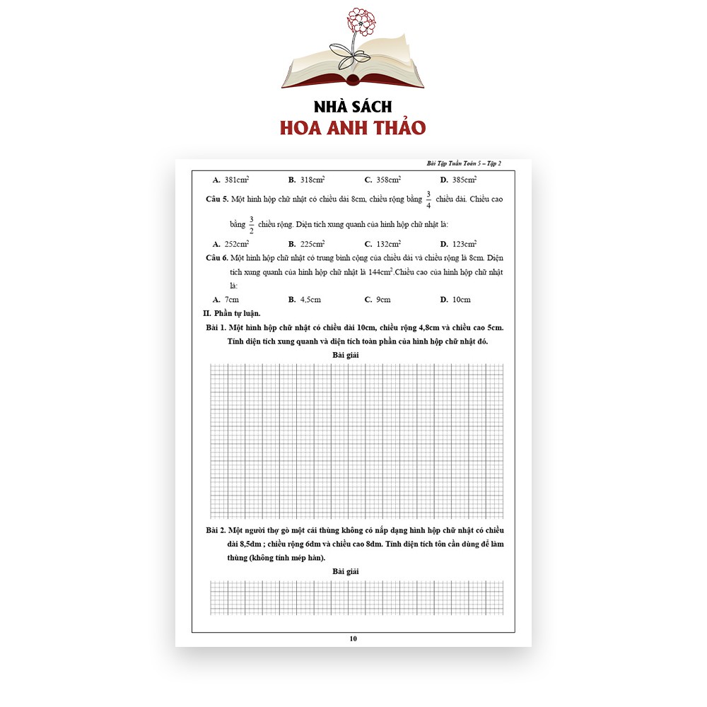 Sách Bài tập tuần Toán và Tiếng Việt lớp 5 học kỳ 2 Bộ 2 quyển