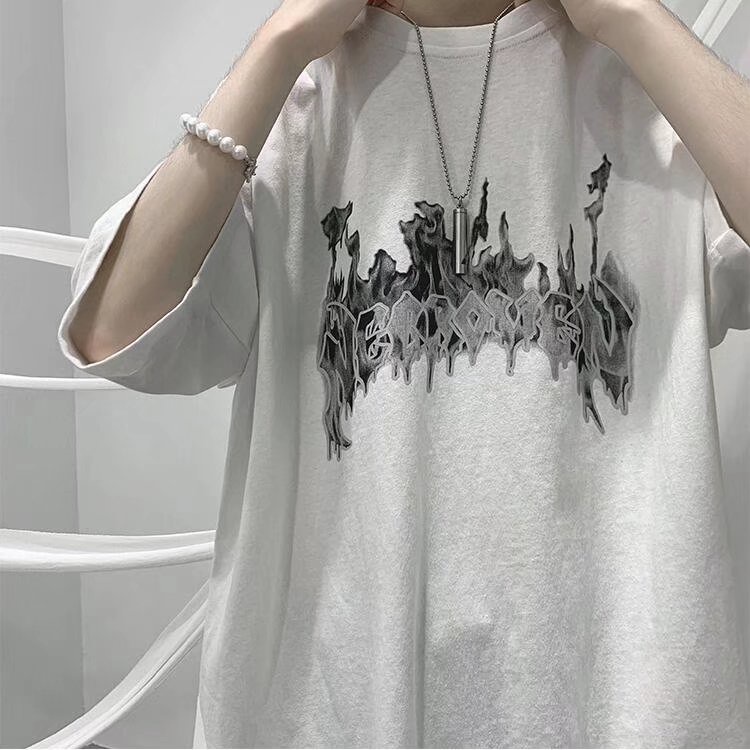 Áo Thun Ngắn Tay Dáng Rộng Thời Trang Mùa Hè Mới 2022 Dễ Phối Đồ Dành Cho Nam