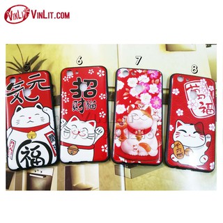 Ốp lưng Oppo F5 Ốp lưng mèo thần tài may mắn - mèo nhật bản maneki neko - viền dẻo OF511126