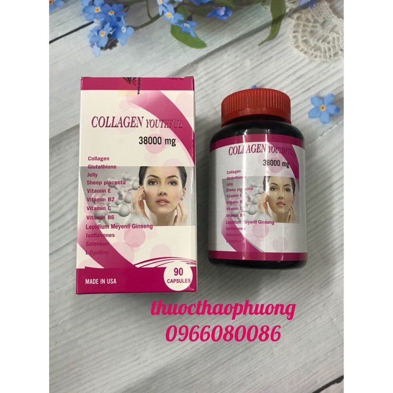 COLLAGEN YOUTHFUL ✨sản phẩm nhập khẩu từ Mỹ ✨đẹp da,mờ thâm nám,chống lão hóa,giảm nếp nhăn,chảy xệ,nuôi dưỡng tóc móng