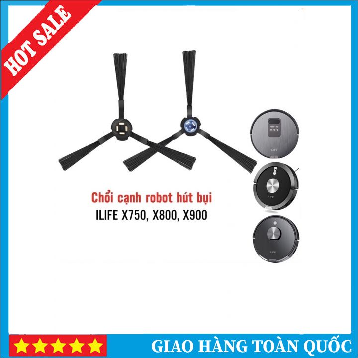 Chổi Cạnh Robot Hút Bụi ILIFE X750, X800, X900 (1 Đôi) - Hàng Chính Hãng