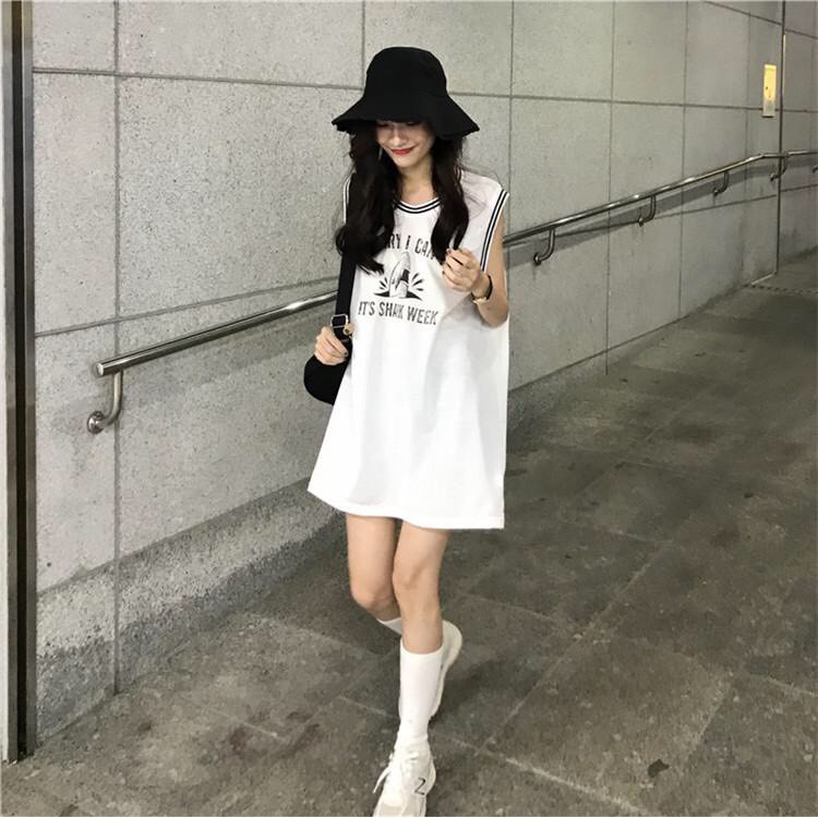 SET ÁO GILE CÁ MẬP VIỀN SỌC - ÁO TANK TOP SHARK ULZZANG