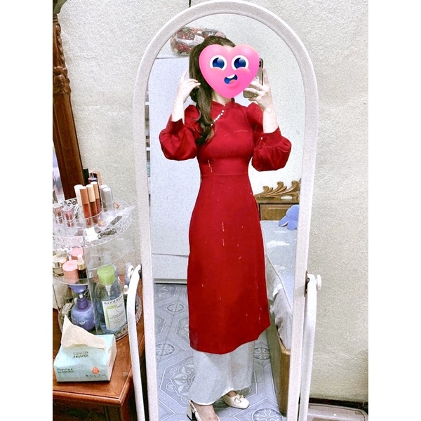 🌈ÁO DÀI CÁCH TÂN ĐỎ TAY DÀI BỒNG💥
