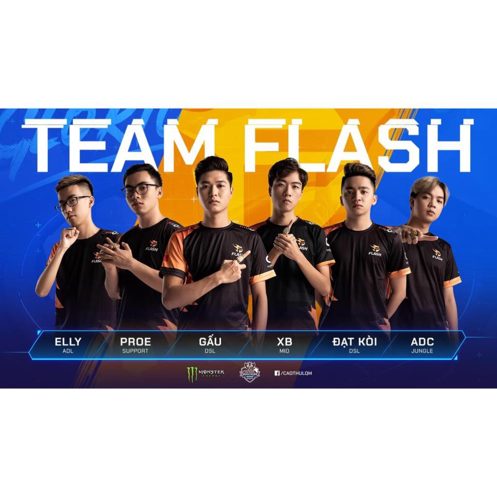 SIÊU PHẨM - Áo liên quân Team Flash (Mẫu mới 2019) Áo đội tuyển Team Flash Việt Nam /gia tốt nhất