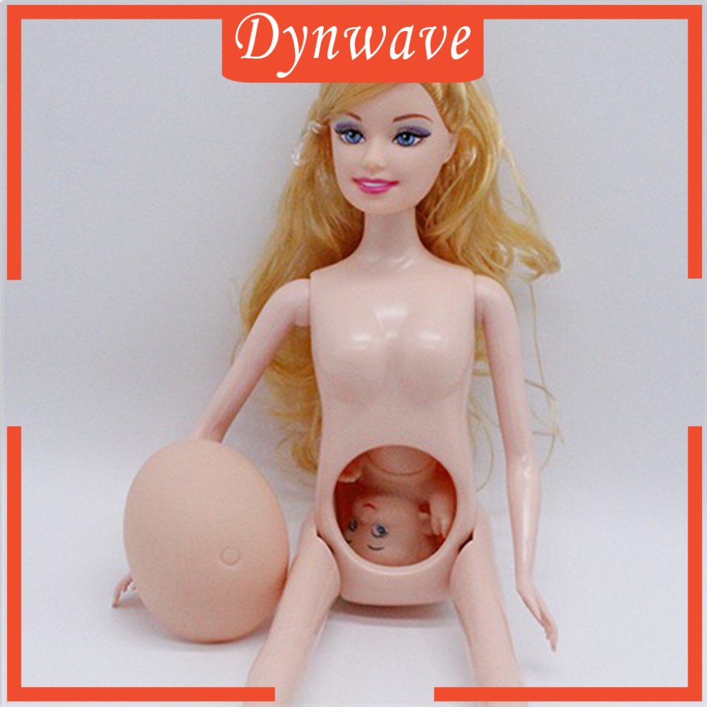 [Dynwave] Đồ Chơi Búp Bê Mẹ Bầu Thật Có Em Bé Trong Cơ Thể Giáo Dục Cho Bé Gái #B