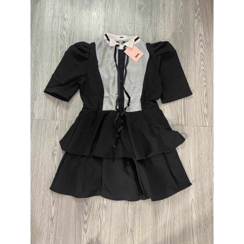 VÁY XOÈ ĐEN CHẤT ĐẸP MS26188