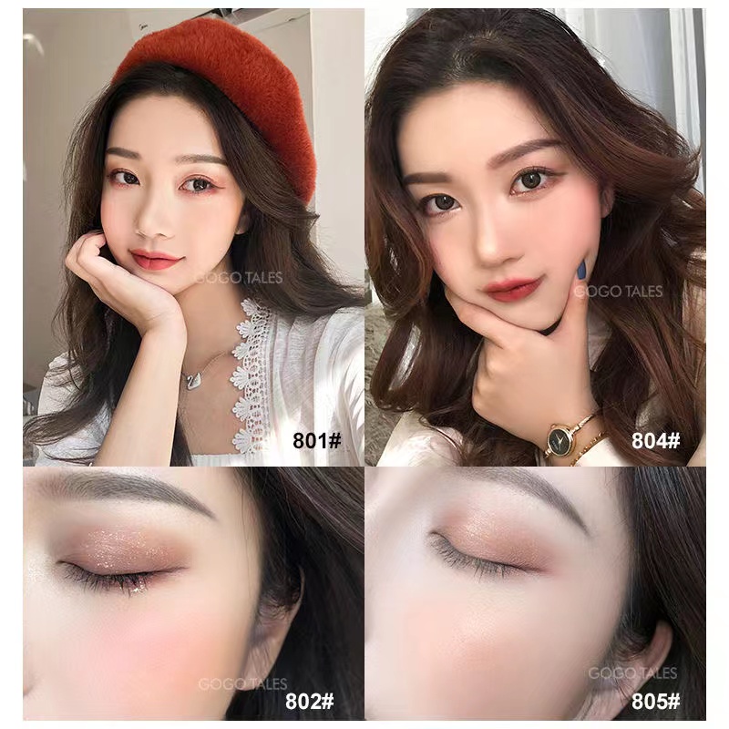 Phấn má hồng GOGO TALES tông lì và ngọc trai tự nhiên trang điểm tông nude