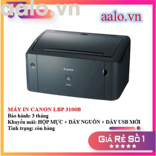 Máy in canon lbp 3100b - kèm hộp mực , dây nguồn , dây usb mới - aalo.vn
