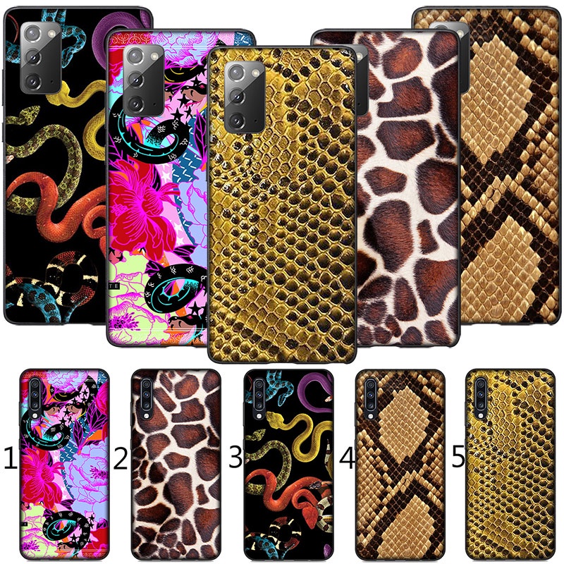 Samsung Galaxy J2 J4 J5 J7 Prime Core Pro F62 M62 A52 A32 A01 Soft Case oppo\113LU Snake Skin Casing