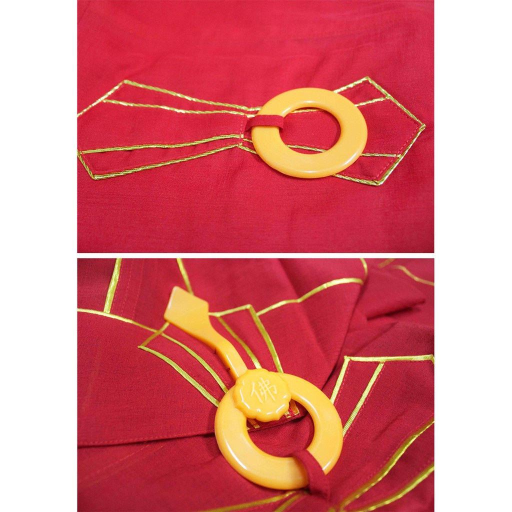 Áo cà sa 25 điều Tổ y đỏ vải Hải thanh viền kim thông