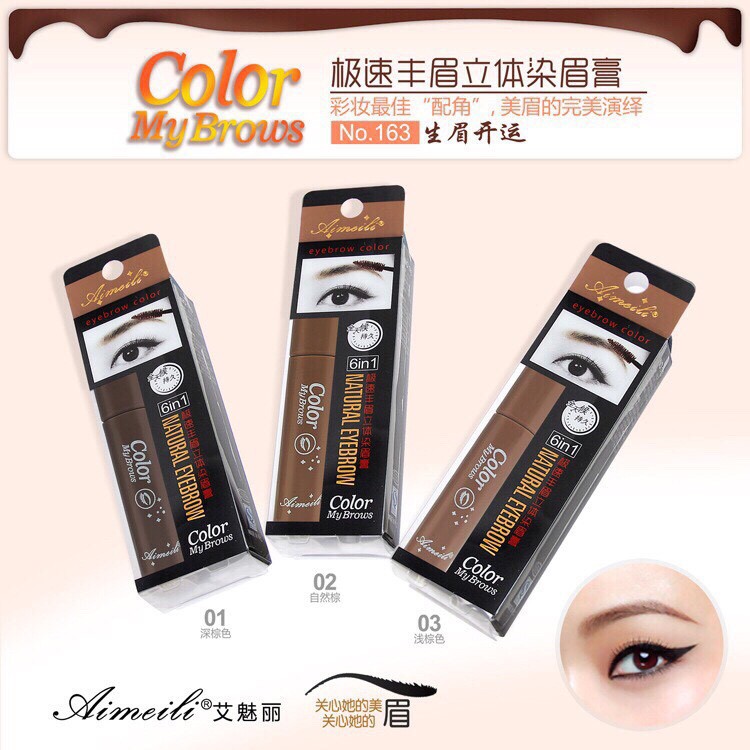 Mascara chân mày Color my brow 6 in 1