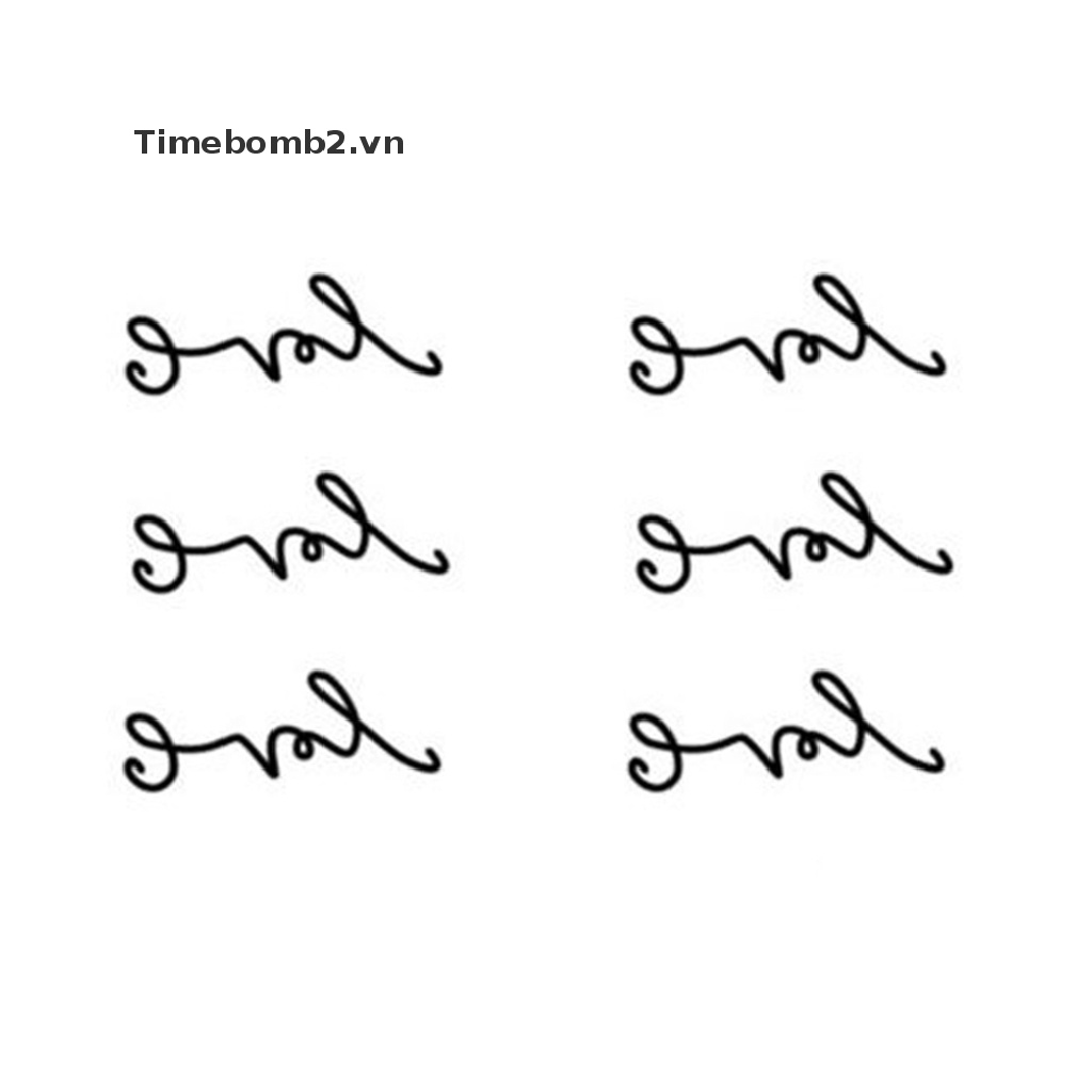 Bộ 2 Hình Xăm Dán Tạm Thời Họa Tiết Chữ Love