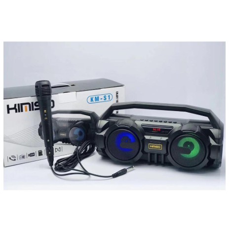 Giá Hủy Diệt] Loa Hát Karaoke Bluetooth Xách Tay KM-S1 S2 S3 S6 Tặng Kèm 1 Mic Hát Loa Bluetooth Karaoke Loa Kéo Karaoke