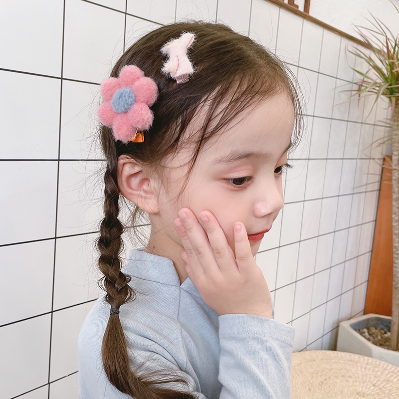 Bộ 14 Kẹp Tóc Màu Cầu Vồng Hoạt Hình Phong Cách Hàn Quốc Xinh Xắn Cho Bé Gái