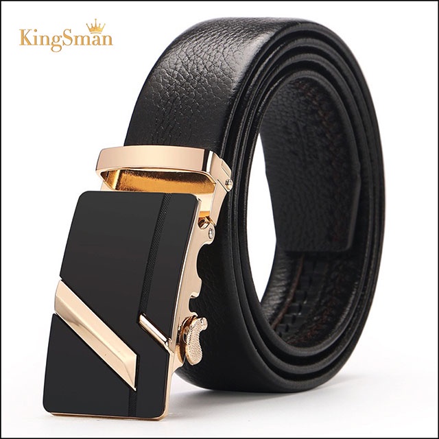 Thắt lưng da nam KINGSMAN-21 chất liệu da cao cấp khóa tự động - dây nịt nam kiểu dáng sang trọng - KINGSMAN