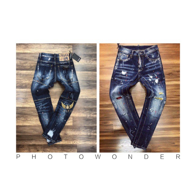 XẢ Quần bò dsq nam biker siêu hot Xịn . . <