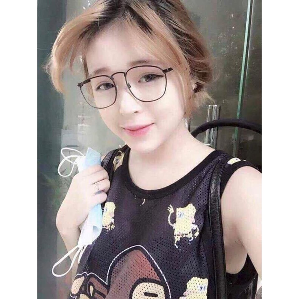 Mắt kính ngố tròn kiểu hàn quốc dành cho nam và nữ